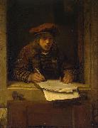 Samuel van hoogstraten Self-portrait painting